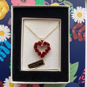 Heart of a Dozen Roses Necklace